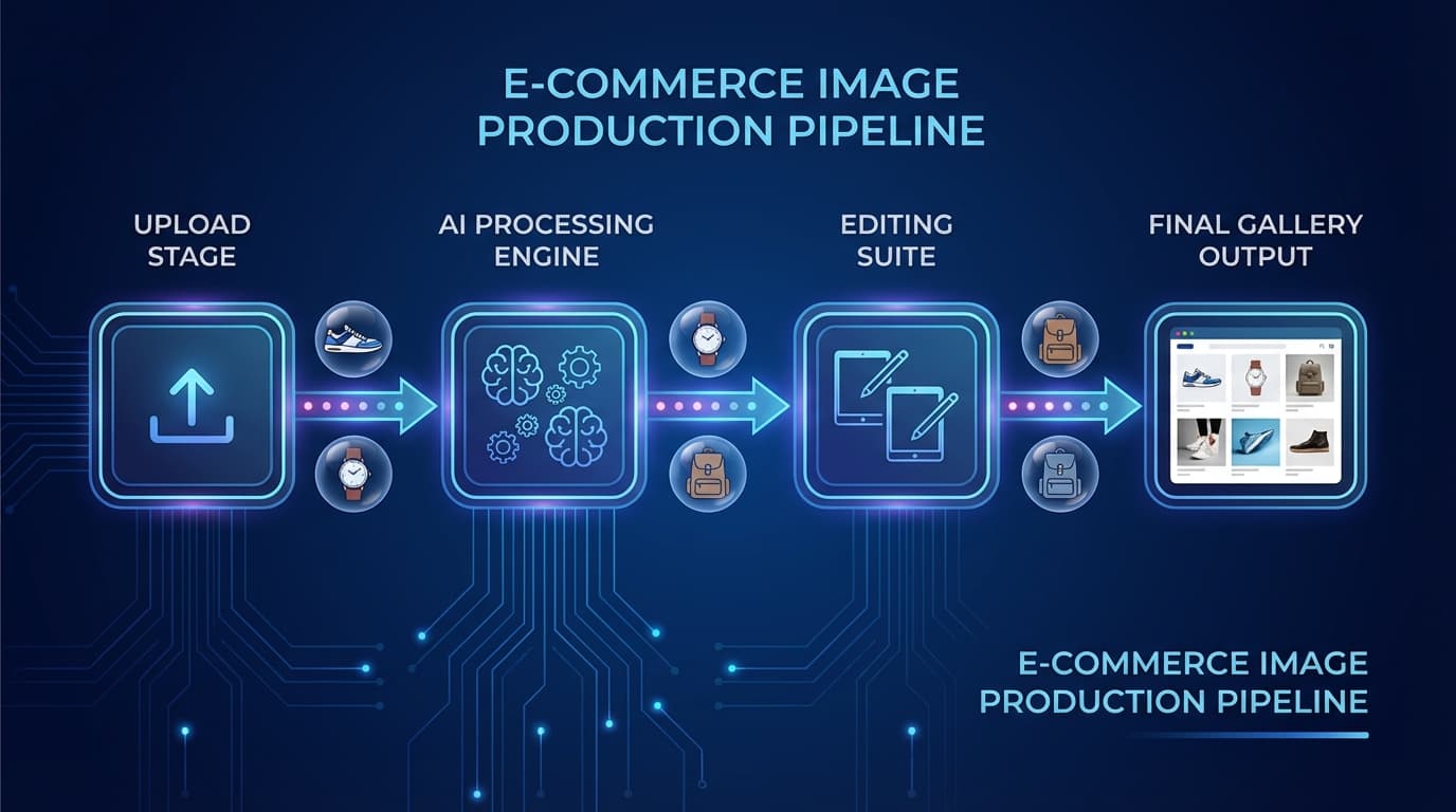 Complete e-commerce image production pipeline